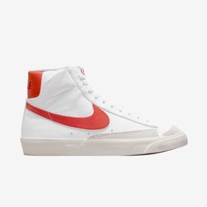 Nike Blazer Mid '77 High Top Sneaker White/Orange Size 6.5 DZ4408-100